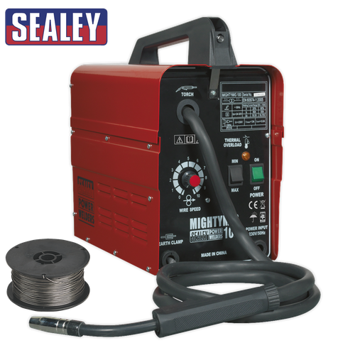 Sealey MIGHTYMIG100 No Gas MIG Welder 100Amp 230V + TG100/1 Flux Cored