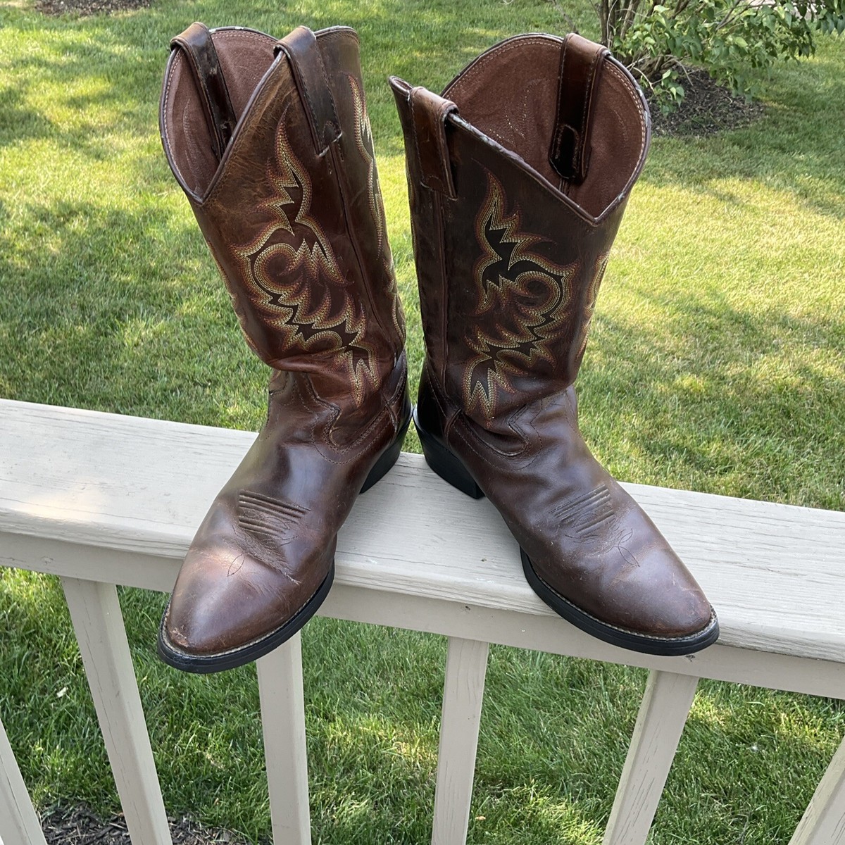 Men\'s Justin  2551 Stampede Western Cowboy Boot Marbled Gray  Round‎ Toe Size 9D Justin Men main image 3