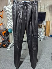 vintage pia rucci ladies 6 leather pants black 80's