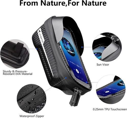 Sturdy Waterproof Bike Bag with TPU Touchscreen - Fits iPhone up to 6.9 Inches - 第 10/11 張圖片