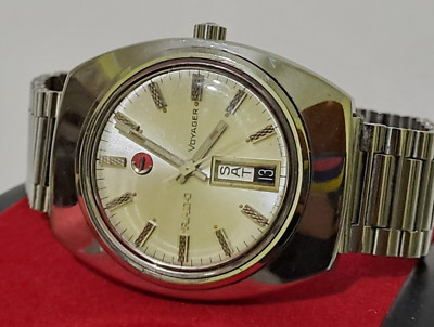 VINTAGE RADO VOYAGER 11814/1 AUTOMATIC DAY DATE ETA 2798 SWISS MEN WATCH WORKING