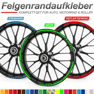 MOTOKING Felgenrandaufkleber Felgenaufkleber GP Auto Motorrad Wohnmobil Wohnwagen usw.