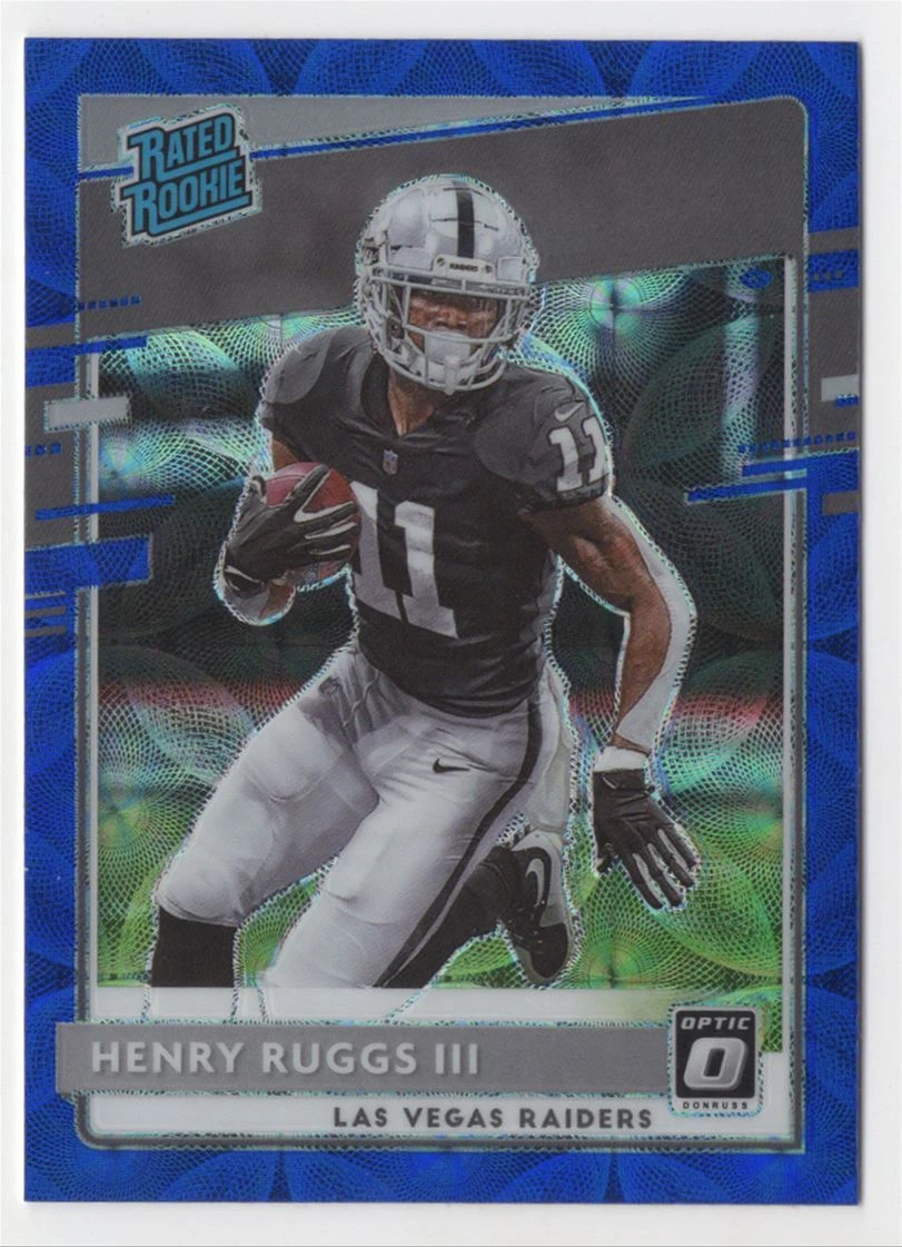 2020 Donruss Optic Blue Scope Henry Ruggs III Rookie Las Vegas Raiders #158