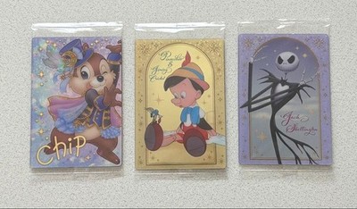 Disney Wafer Card Chip Pinocchio Jack Set of 3