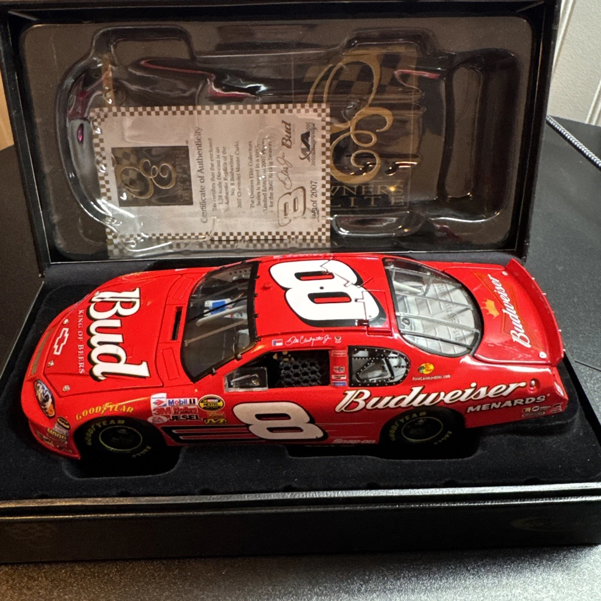 Dale Earnhardt Jr. Signed NASCAR #8 Budweiser 2004 Monte Carlo Elite LE 124 Diecast Car Dale Jr Pa Dale Earnhardt Jr. Signed NASCAR #8 Budweiser 2004 Monte Carlo Elite LE 124 Diecast Car Dale Jr Pa