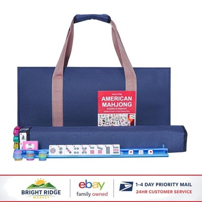 Portable American Mahjong Set with 166 Durable Tiles and Accessories Included