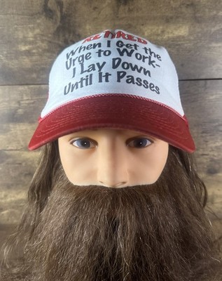 Vintage ''RETIRED When I Get the Urge to Work I Lay Down Until It Passes'' Hat Cap