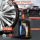 Portable Air Pump for Tires, 150 PSI Tire Inflator Cordless with LED Light, Rech