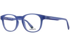 Lacoste L3654 414 Eyeglasses Youth Kids Boy's Blue Lumi Full Rim Oval Shape 46mm