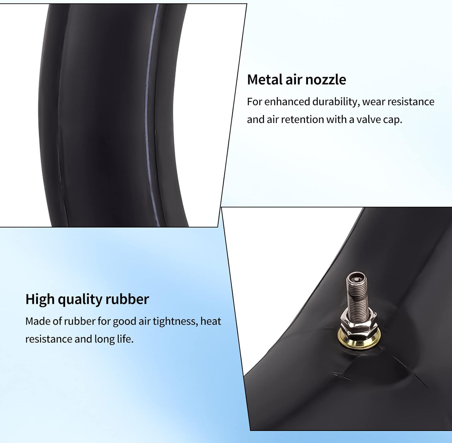 130/90-16 Inner Tube 5.00/5.10-16 Motorcycle Compatible with Heavy Duty Balance  thumbnail 3