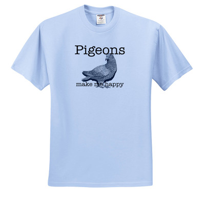 3dRose, Pigeons make me happy, T-Shirt