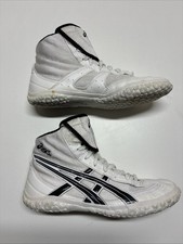 Vintage 90s Rare ASICS White And Black Rulon Gel Assault Wrestling Shoes Men 8