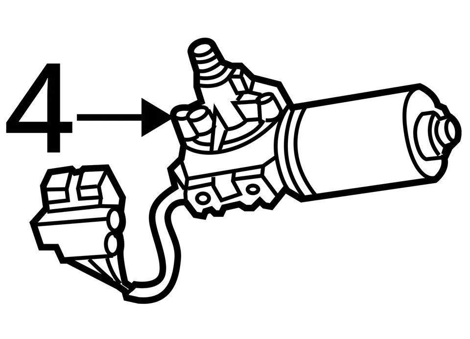 2000-2006 Mercedes-benz S430 Front Windshield Wiper Motor M73SG - Image 4 of 4