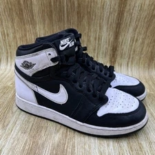 Nike Air Jordan 1 Retro High OG Womens 8.5 Youth 7Y Black White Shoes FD1437-010