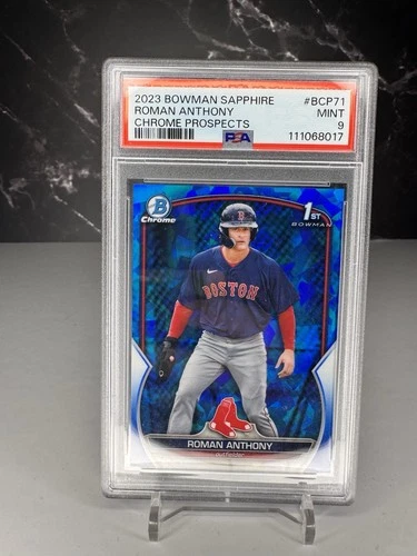 2023 Bowman Sapphire Edition Chrome Prospects Roman Anthony #BCP-71 (RC) PSA 9