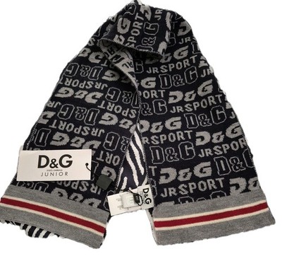 DOLCE & GABBANA JUNIOR MONOGRAM SCHAL - JUNGEN MÄDCHEN - Mütze Zeitungspapier Moschino Mütze