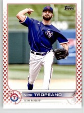 Nick Tropeano 2022 Topps Update Independence Day US285 #/76 Texas Rangers