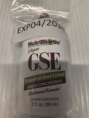 NutriBiotic Vegan GSE Grapefruit Seed Extract Liquid Concentrate 2FL oz 59ML