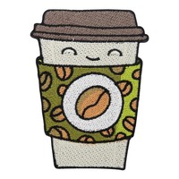 Patch Zum AufbüGeln - Kawaii Kaffee | SüßEr Coffee AufnäHer Comic BüGelpatch Diy