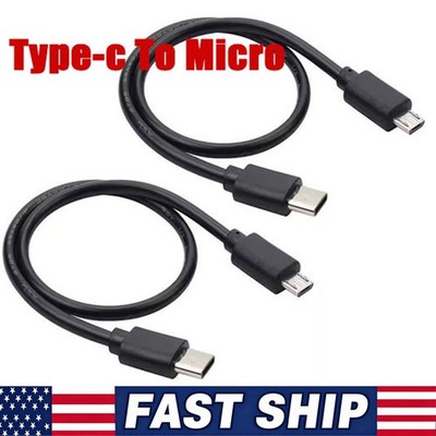 USB Type C to Micro 5V/2.4A Data & Sync Transfer OTG Fast Charging Cable -Lot