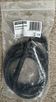 BENNING Prüfleitung 2-polig 2 m, Artikelnummer 10150881, Prüfleitungskabel Set
