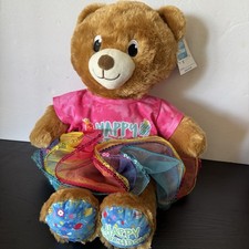 Build A Bear Happy Birthday Plush 15" Stuffed Teddy Bear BAB Outfit With Tags
