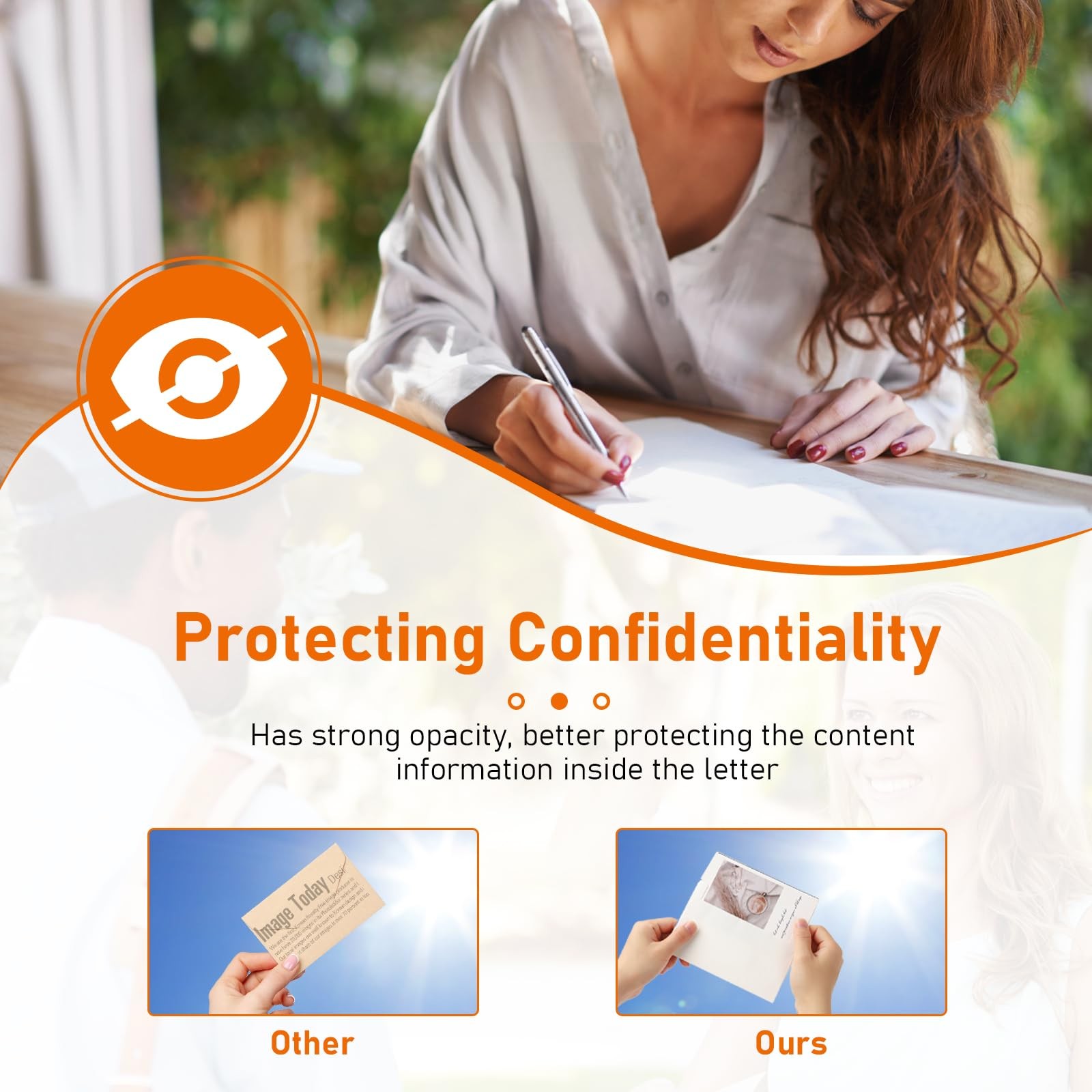 100 Packs Cream Blank Cards and Envelopes 5 x 7 Off White Heavyweight Folded ... thumbnail 6