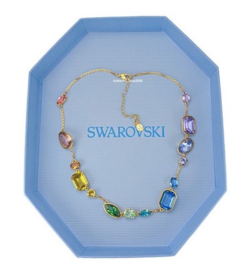 NEW 100% Authentic SWAROVSKI Gold Multicolor Mix Gemstones Gema