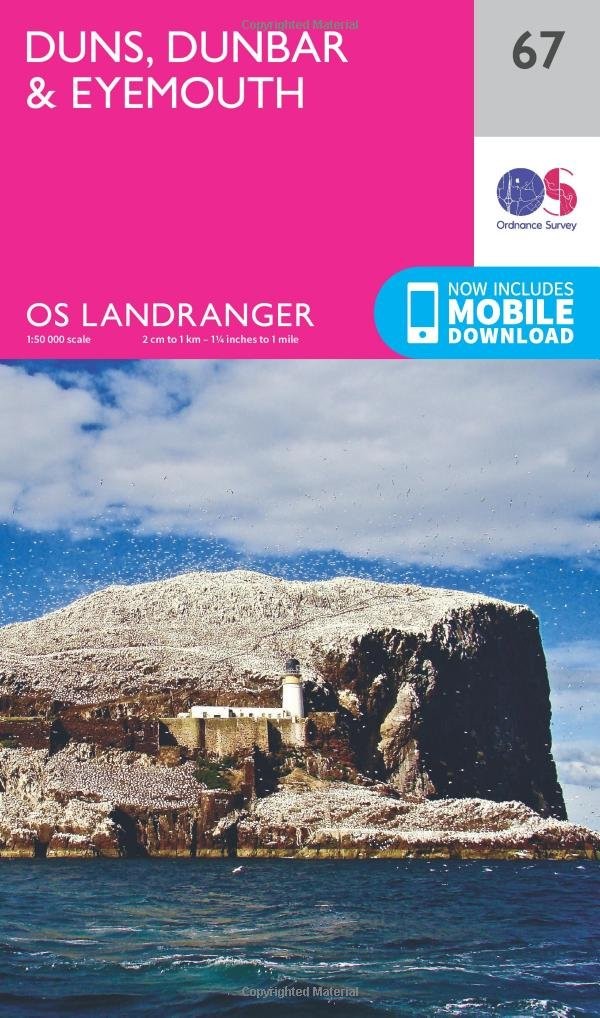 Ordnance Survey Landranger 67 Duns, Dunbar & Eyemouth Map With Digital Version Pink - Image 4