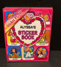 Personalized Name ALYSSA STICKER BOOK Stick With Us Girls Funky Groovy Stickers