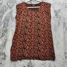 Twenty One Dress Womens M Brown Geometric Aztec Cap Button Sleeve Mini Lined