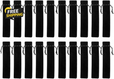 20 PCS Velvet Drawstring Pen Pouch Sleeve Holder Single Pen Bag Case Pencil Bag