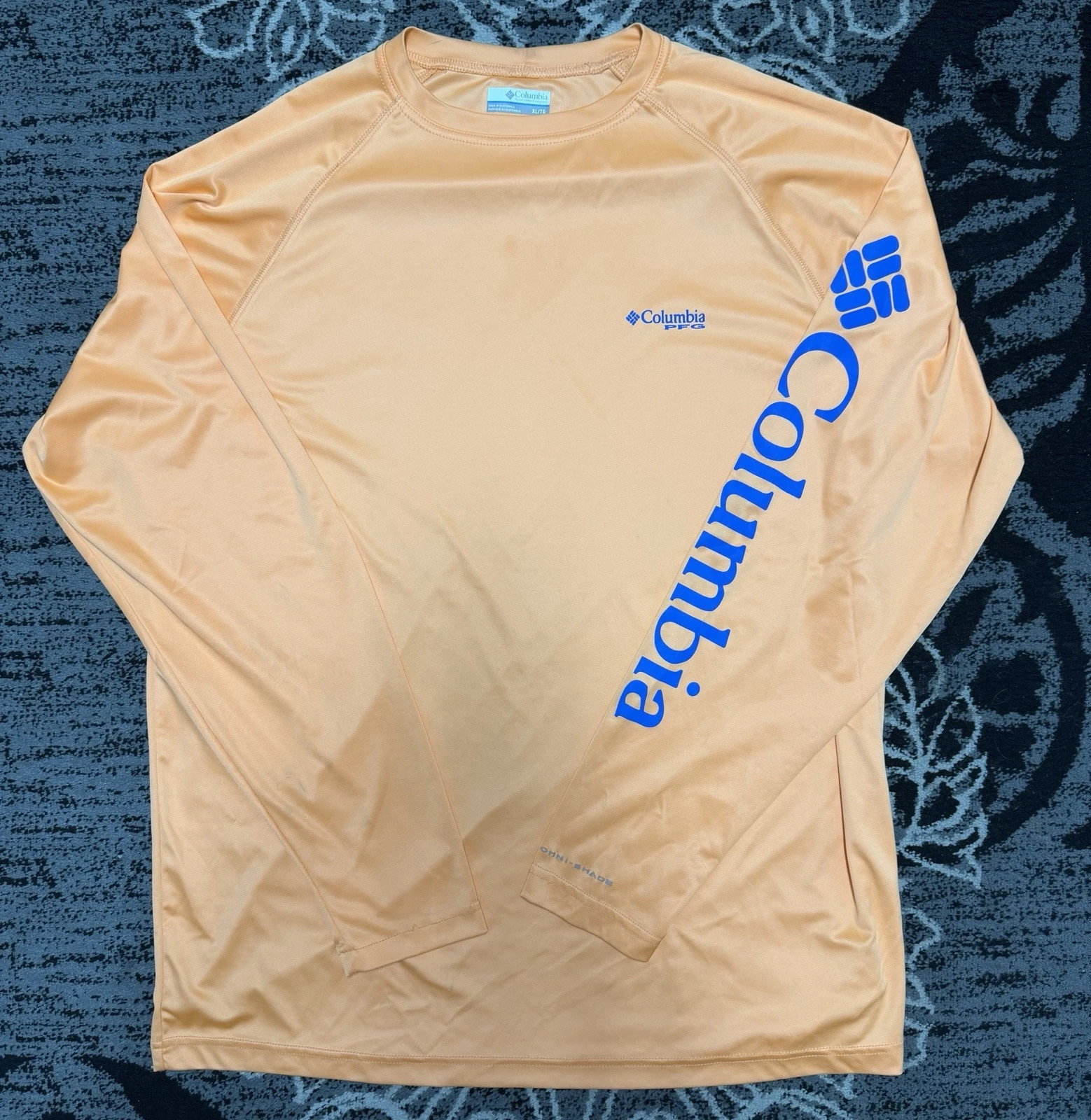 Columbia Orange Long Sleeve Shirt Size XL #outdoor #hiking