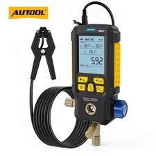 Digital Manifold Gauges Hvac Refigeration Evacuation W Temperature Probe Clamp