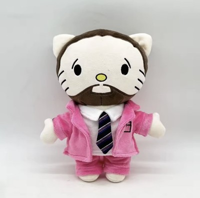 Hello Kitty As MAC MILLER Rapper Plush Doll Soft Stuffed Figure Plush Toy 24 cm
