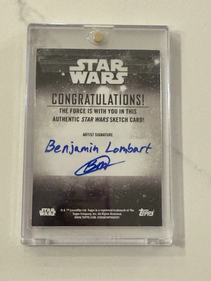 Boceto Topps Star Wars C-3PO 2024 de Benjamin Lombart  Foto 2 de 2