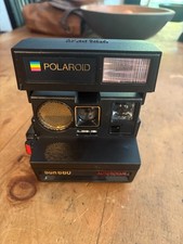 Vintage Polaroid Sun 660 Autofocus Instant Land Camera With Strap