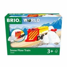 BRIO Schneeräumzug Schneeräum Zug Eisenbahn Lok Lokomotive Güterwaggon 33606