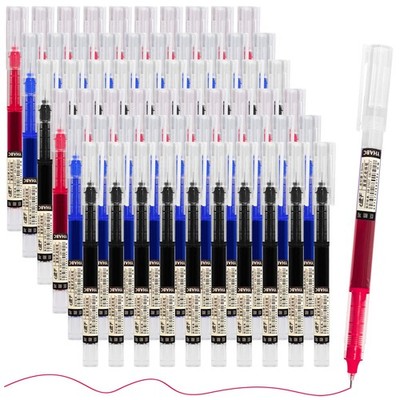 Beieverluck 60 Pieces Rollerball Pens Bulk 0.5 1 Count (Pack of 60), 3 Color 