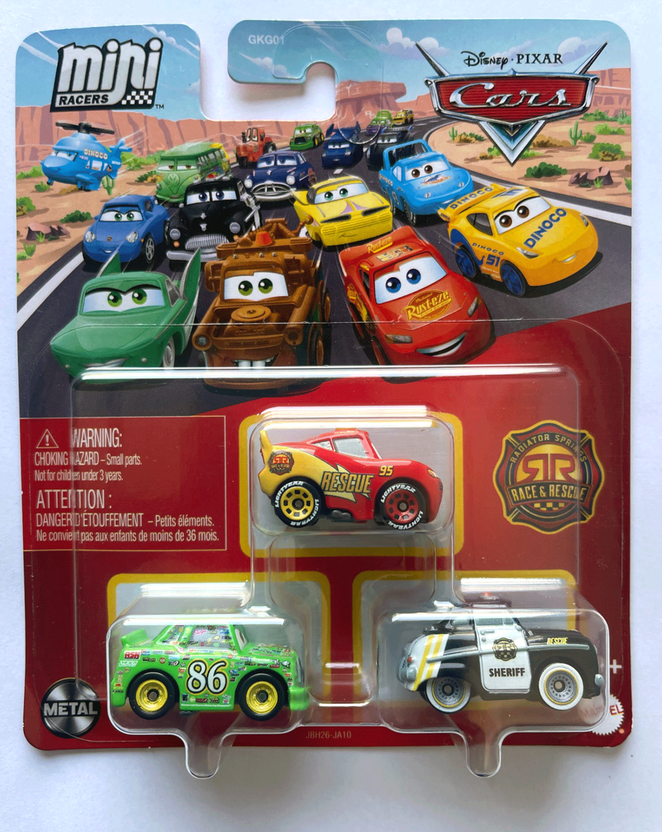 Disney Pixar Cars 3 Pack Mini Racers Race and Rescue Lightning