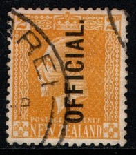 New Zealand 1915 1934 2d King George V Official perf 14 SGO98 Used