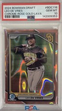 Leo De Vries 2024 Bowman Draft, Rose Gold Lava /10 # BDC-116