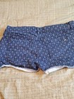 Juicy Couture Blue Starseed Blossom Stretch Denim Short Sz 29 Fray Hem Tribal  — photo 6