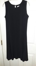 Susan Graver Little Black Tank Dress Sleeveless Scoop Neck Stretch Knit Size M