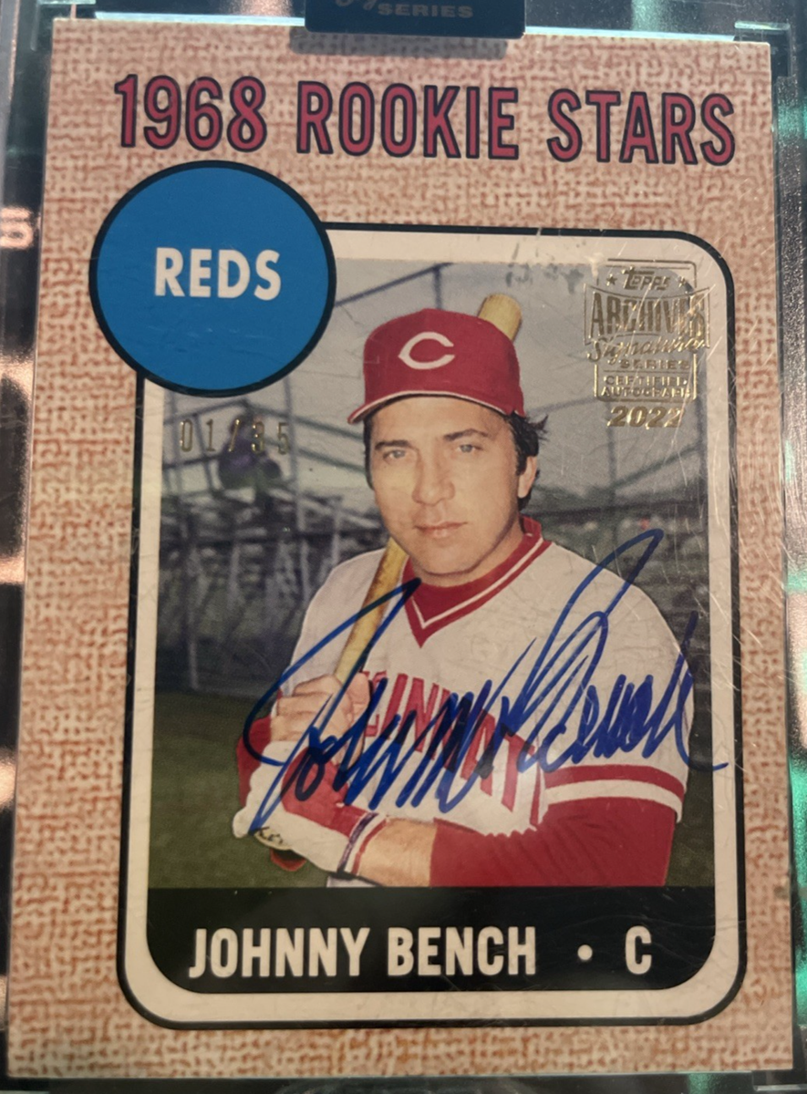 JOHNNY BENCH 2022 TOPPS ARCHIVES SIGNATURE SERIES CERTIFIED