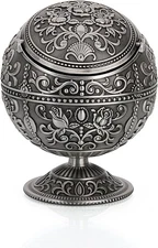 Vintage Windproof Ashtray with Lid Tabletop Portable Cigarette Ashtray for Outdo