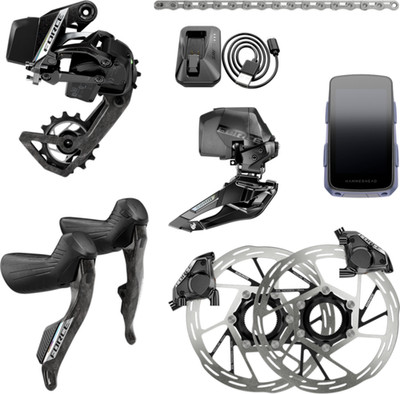 SRAM Force AXS E1 HRD 2x12 Schaltgruppenset + Hammerhead Karoo, NEU