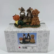 VTG Charming Tails "Harvest Time Honeys" Figurine 85/882 Fitz & Floyd w/Box