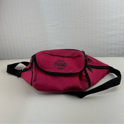 Tan Sac Waves Neon Pink Vintage Waist Fanny Pack Belt Bag SportiPac 80s 90s