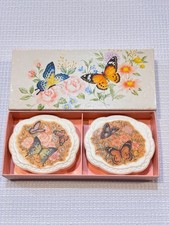 Avon Summer Butterflies Soap Set Vintage Floral Decor Bathroom Display